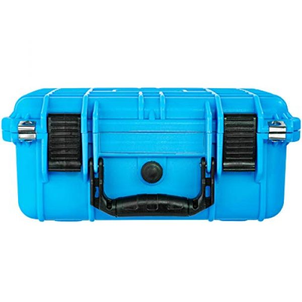 Eylar Pistol Case 7 Eylar Tactical Hard Gun Case Water & Shock Proof with Foam 13.37 inch 11.62 inch 6 inch Light Blue