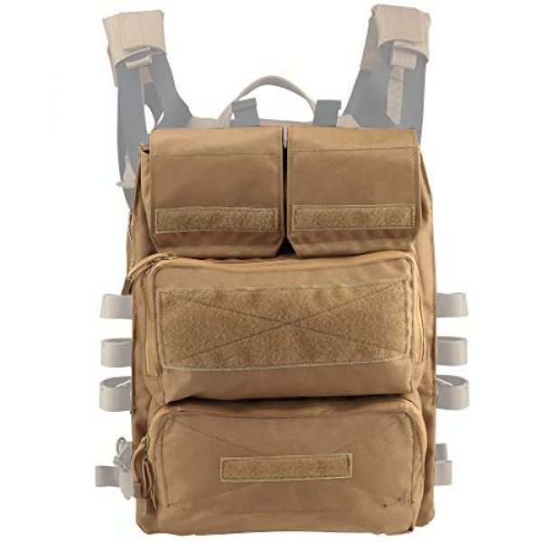 DETECH Airsoft Tactical Vest 5 DETECH Tactical JPC MOLLE Vest with Backpack Expand Bag for Airsoft Paintball Hunting