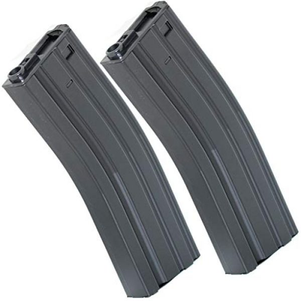 Generic Airsoft Gun Magazine 1 Airsoft Spare Parts 2pcs 500rd Winding Hi-Cap Mag Magazine for M4 M16 Series AEG Black