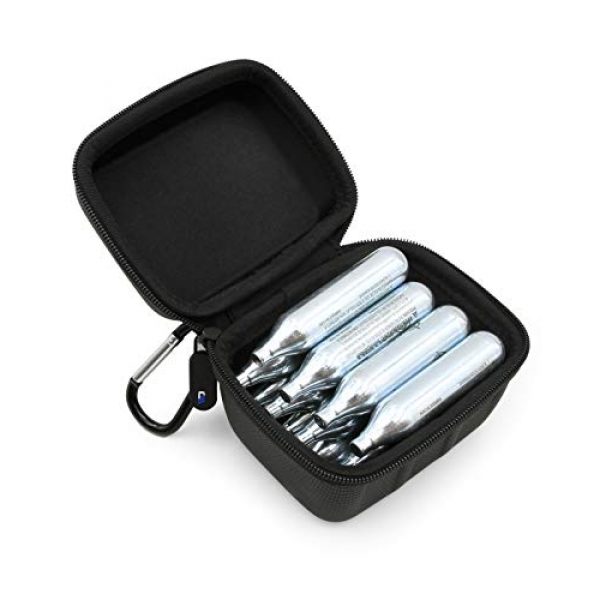 CASEMATIX Air Gun CO2 Holder 2 CASEMATIX CO2 Cartridges 12g Holder Case Fits 8 16 12 Gram CO2 Cartridge Refills for Crosman, Umarex, Daisy, Leland and More Air Rifle, Air Pistol and Airsoft Pellet Gun C02 Cartridges for BB Gun