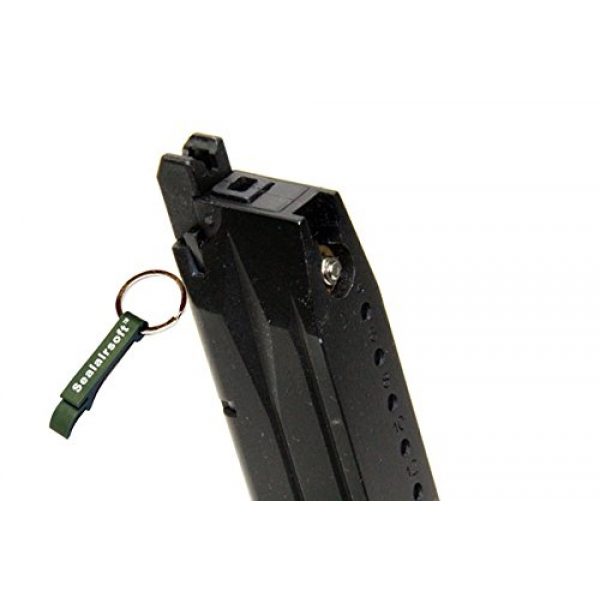 WE Airsoft Gun Magazine 2 WE 25rds Airsoft Gas Magazine for Bulldog PX4 Series GBB Black -Mobile Ring Included