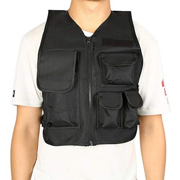 Aufee Airsoft Tactical Vest 2 Child Vest, 4 Colors Nylon CS Game Armor Vest Solid and Wear Resistant,with Side Hook and Loop Straps,Suitable for Children at Age of 8-14