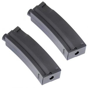 Airsoft Gang Airsoft Gun Magazine 1 Airsoft Parts 2pcs Pack CYMA 65rd Mid-Cap Short Magazine for MP5 Series AEG Black