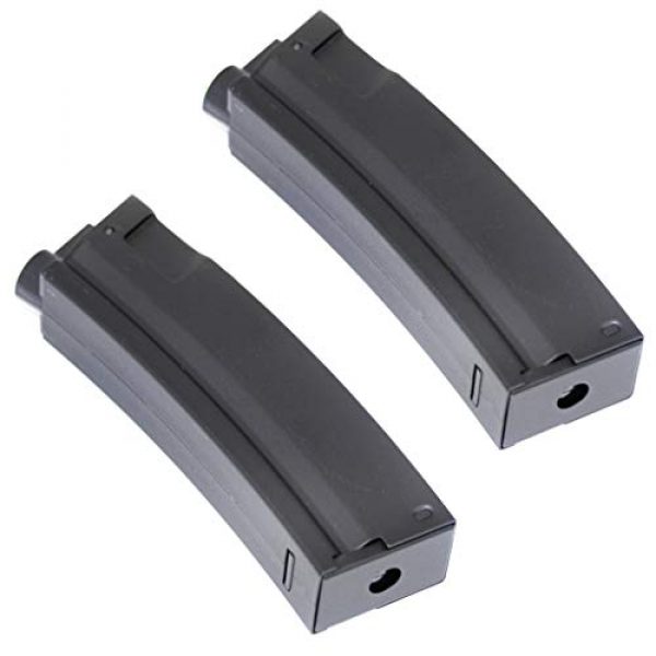 Airsoft Gang Airsoft Gun Magazine 1 Airsoft Parts 2pcs Pack CYMA 65rd Mid-Cap Short Magazine for MP5 Series AEG Black