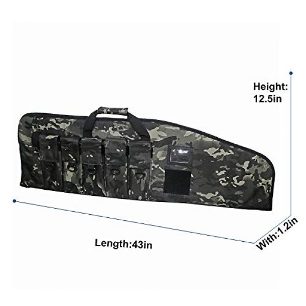 Warriors Product Rifle Case 6 Warriors Product 38 42 Inch Tactical Rifle Case Rifle Bag Long Single Gun Case,with Water Dust Resistant for Hunting Shooting Storage Transport