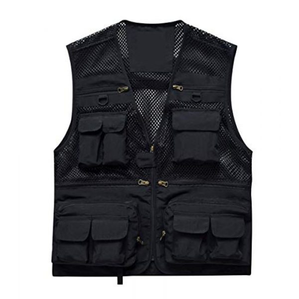 DAFREW Airsoft Tactical Vest 1 DAFREW Men's Vest Fashion Casual Vest Outdoor Photography Fishing Vest Quick Dry Vest (Color : Black, Size : M)