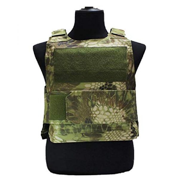 BGJ Airsoft Tactical Vest 7 BGJ Outdoor Tactical Vest Military Molle Armor Plate Waistcoat Airsoft Carrier Vest Camo Woodland Hunting Protection Combat CS Vest
