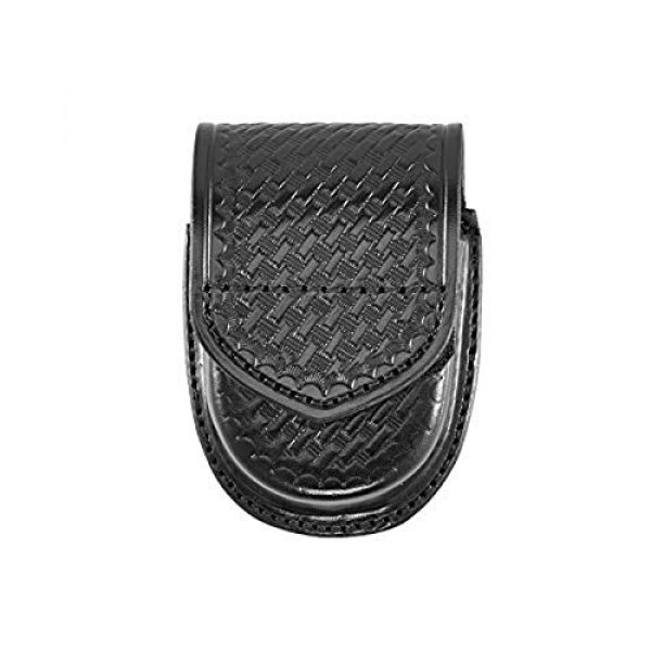 Aker Leather Handcuff Pouch 1 Aker Leather Products Double Handcuff Case 500D Double Handcuff Case, Basketweave, Velcro, Black