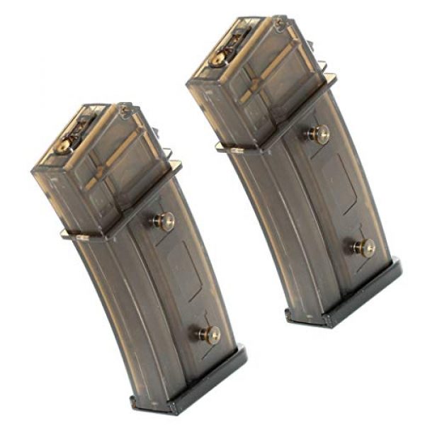 Generica Airsoft Gun Magazine 1 Generica Airsoft Spare Parts CYMA 2pcs 130rd Mid-Cap Mag Magazine for G36 AEG Semi-Transparent Brown