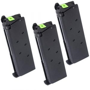 Airsoft Gang Airsoft Gun Magazine 1 Airsoft Parts APS 3pcs 25rd Mag Military Style Turbo Magazine for Tokyo Marui 1911 APS Marcux Crxius GBB Pistol