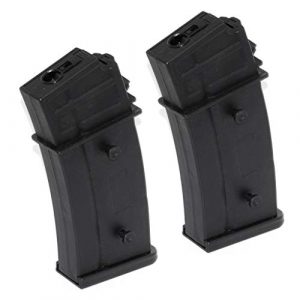 Generic Airsoft Gun Magazine 1 Airsoft Spare Parts Battleaxe 2pcs 470rd Hi-Cap Mag Magazine for CYMA, Classic Army, ARES, S&T, JG, Elite Force, Tokyo Marui G36 AEG Black