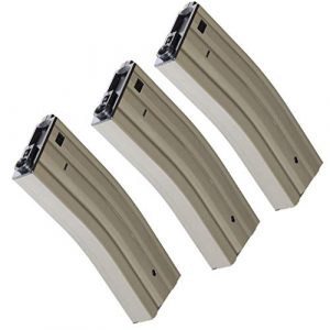 Generica Airsoft Gun Magazine 1 Airsoft Spare Parts Army 3pcs 450rd Mag Hi-Cap Magazine for R85A1 M4 / M16 Series AEG Dark Earth