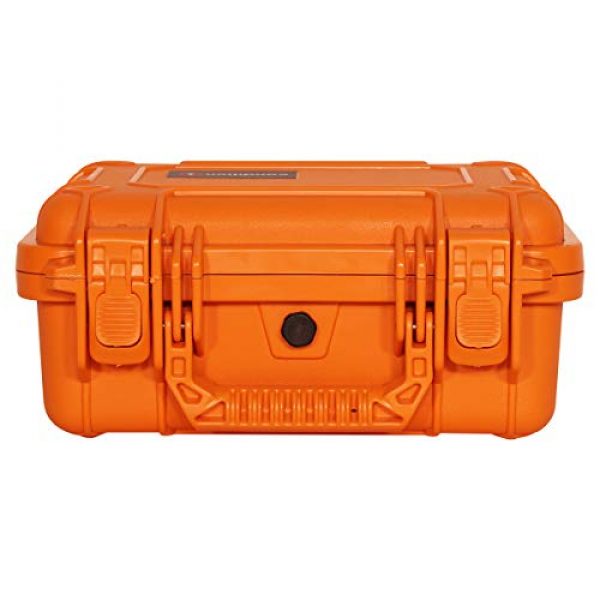 Condition 1 Pistol Case 6 Condition 1 Premium Dual Pistol Hard Case with Foam, Orange | 9" x 7" x 4" | Waterproof Case for Handgun and Mags | Pick and Pluck Foam | TSA Ready