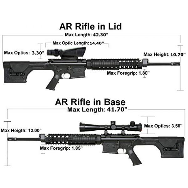 Case Club Rifle Case 5 Case Club 2 AR Pre-Cut Waterproof Rifle Case with Accessory Box & Silica Gel to Help Prevent Gun Rust (Gen 2)