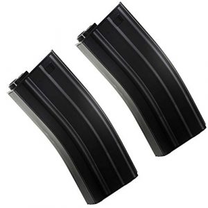 Airsoft Gang Airsoft Gun Magazine 1 Airsoft Parts 2pcs Pack E&C 30rd Mid-Cap Magazine for M4 Series AEG Black