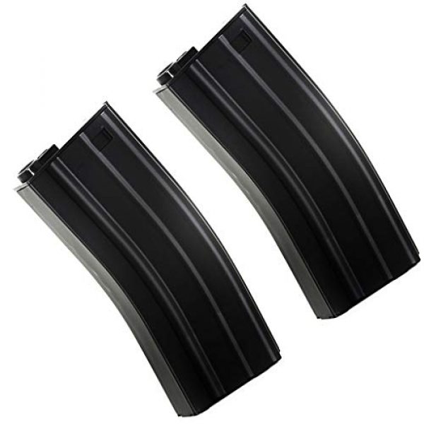 Airsoft Gang Airsoft Gun Magazine 1 Airsoft Parts 2pcs Pack E&C 30rd Mid-Cap Magazine for M4 Series AEG Black