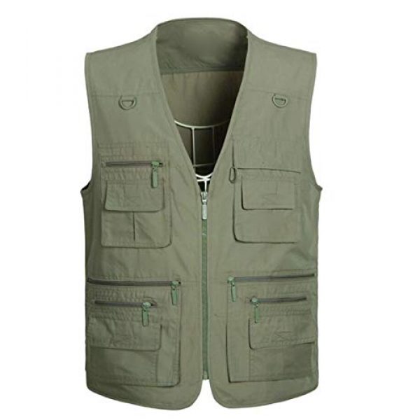 DAFREW Airsoft Tactical Vest 1 DAFREW Thin Vest Outdoor Leisure Fishing Vest Men's Vest Photography Vest (Color : Green, Size : XXL)