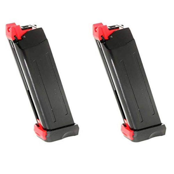 Airsoft Shopping Mall Air Gun Magazine 1 Airsoft Shooting Gear APS 2pcs 18rd CO2 Magazine for APS Steel Shark .177 Cal 4.5mm BB Black