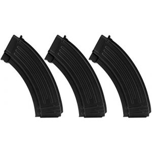 SportPro Airsoft Gun Magazine 1 SportPro Jing Gong 520 Round Flash Metal High Capacity Flash Magazine for AEG AK47 AK74 3 Pack Airsoft - Black
