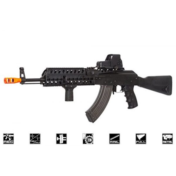 Lancer Tactical Airsoft Rifle 1 Lancer Tactical LT104B AK47 Tactical Keymod Rifle Blowback AEG Airsoft Rifle by Lonex (Black)