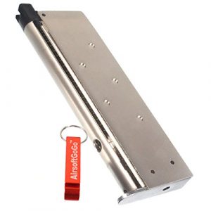 AirsoftGoGo Airsoft Gun Magazine 1 WE 1911 Magazine for WE, Socom Gear / 1911 1911A1 / MEU (SOC) Airsoft GBB Silver [For Airsoft Only]