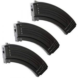 Generic Airsoft Gun Magazine 1 Airsoft Spare Parts Battleaxe 3pcs 500rd Hi-Cap Flash Magazine for ICS, Classic Army, G&P, CYMA, APS, JG, Golden Eagle, D-Boys, Tokyo Marui AK Series AEG Black