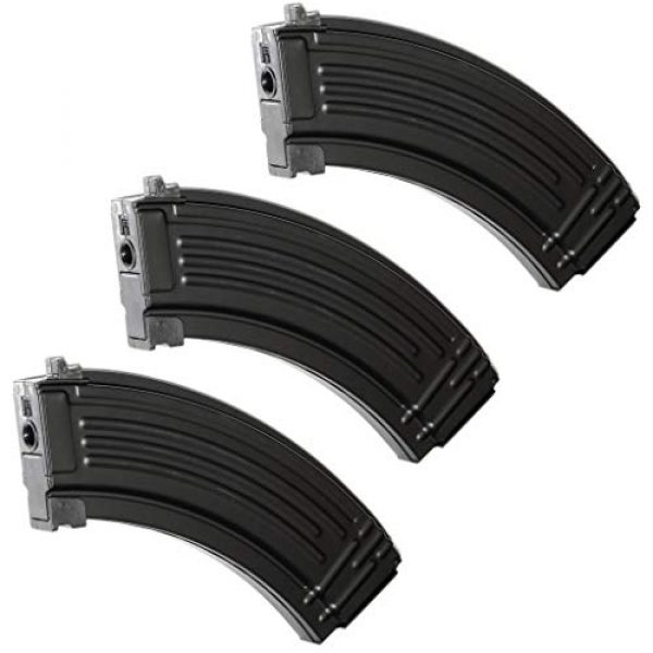 Generic Airsoft Gun Magazine 1 Airsoft Spare Parts Battleaxe 3pcs 500rd Hi-Cap Flash Magazine for ICS, Classic Army, G&P, CYMA, APS, JG, Golden Eagle, D-Boys, Tokyo Marui AK Series AEG Black
