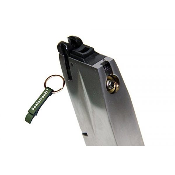 WE Airsoft Gun Magazine 2 WE 25rds Gas Airsoft Magazine For KJW Marui SOG M9 M92 M92F GBB Silver -Mobile Ring Included