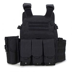 BGJ Airsoft Tactical Vest 1 Tactical 6094 Molle Vest Military Combat Body Armor Vest Army Airsoft Paintball Wargame Plate Carrier Vest Hunting Accessories