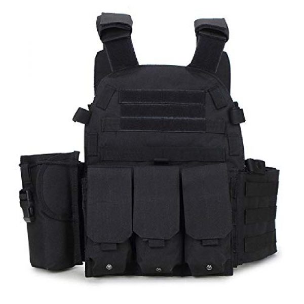 BGJ Airsoft Tactical Vest 1 Tactical 6094 Molle Vest Military Combat Body Armor Vest Army Airsoft Paintball Wargame Plate Carrier Vest Hunting Accessories