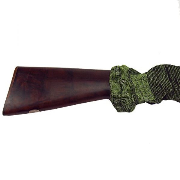 PXDREAM Rifle Case 5 PXDREAM 54" Shotgun Rifle Sock Sleeve Case Shooting Hunting Gun Silicone Slip Bag Case - Green (Pack of 2 Pieces)