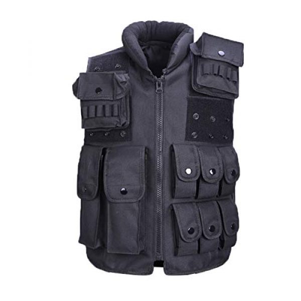 Moontie Airsoft Tactical Vest 3 Moontie Military Tactical Vest, Paintball Camouflage Molle Hunting Vest Assault Shooting Hunting Security Waistcoat