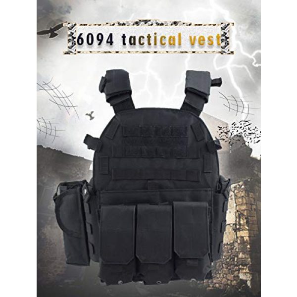 BGJ Airsoft Tactical Vest 6 Paintball 6094 Tactical Molle Vest Special Forces Military Army Vest Training CS Combination Vest Hunting Airsoft Body Armor