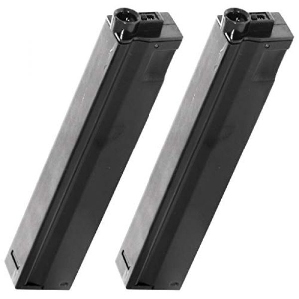 Airsoft Gang Airsoft Gun Magazine 1 Airsoft Parts CYMA 2pcs 110rd Straight Mag Mid-Cap Magazine for CYMA JG Golden Eagle G&P Tokyo Marui MP5 Series AEG Black