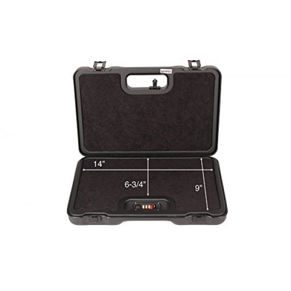 Negrini Cases Pistol Case 3 Negrini Cases 2023UTS/4839 Handgun Case (1 Gun), Black/Black