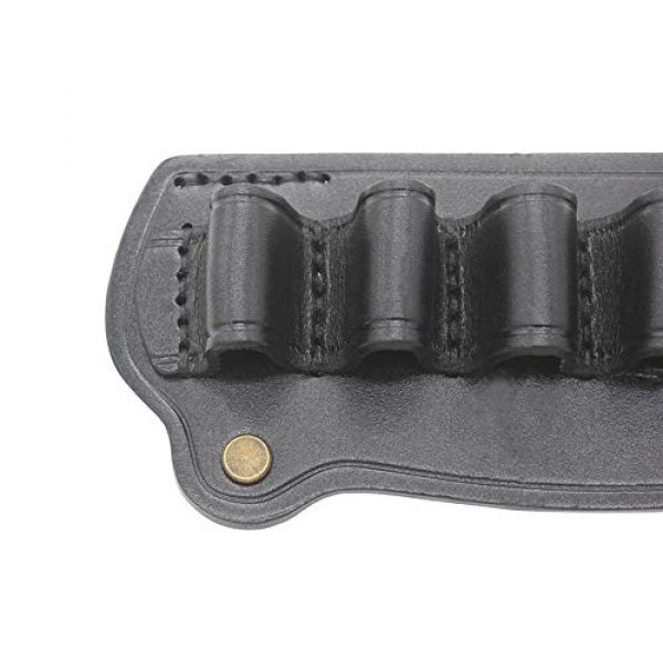 FIRECLUB Tactical Pouch 6 FIRECLUB Tactical Cowhide Leather Hunting Magazine Pouch 6 Shots 12 Gauge Ammo Bag Shell Holder Cartridge Belt