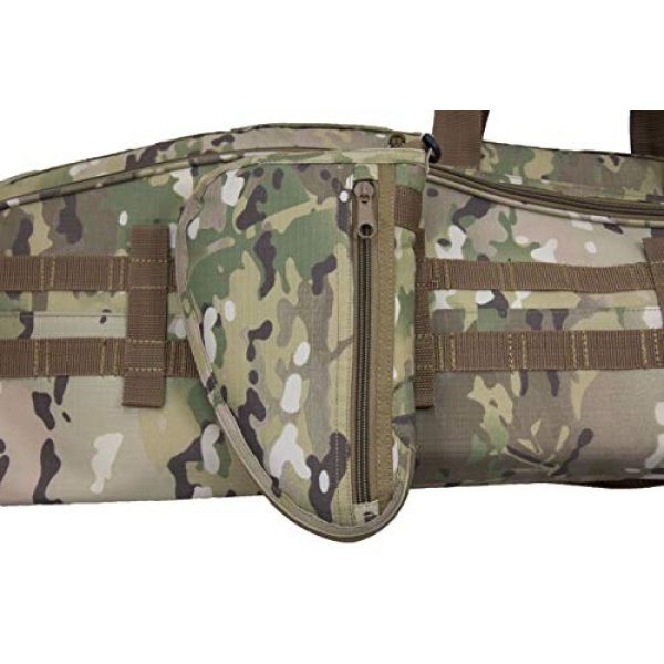 Flying Circle Rifle Case 4 Flying Circle Gear Scoped Rifle Case - MOLLE Compatible - Extra Thick Padding - Locking Zippers on Weapon Compartment - Holds Scoped Rifles up To 47" in Length - 49.5" x 12" x 1.5"