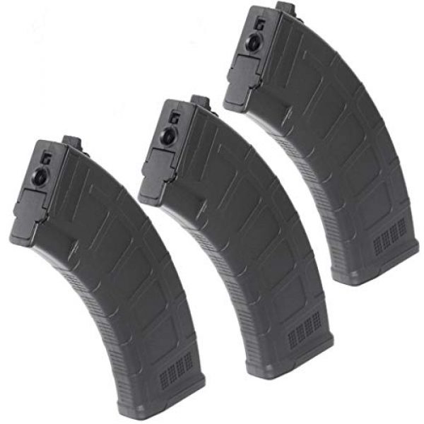 Airsoft Gang Airsoft Gun Magazine 1 Airsoft Parts CYMA 3pcs 600rd Plastic Waffle Hi-Cap Magazine for CYMA APS D-Boys ICS JG G&P Tokyo Marui AK Series AEG Black