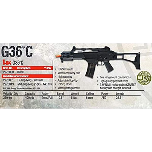 Umarex Airsoft Rifle 4 Umarex HK Heckler & Koch G36 C AEG Automatic 6mm BB Rifle Airsoft Gun, Black
