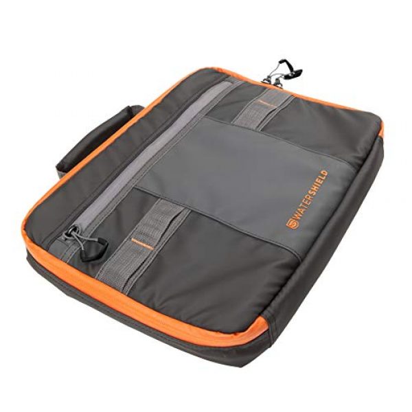 Allen Company Pistol Case 5 Reservoir Attache Pistol Case by Allen, 14 inch, with WaterShield Technology, Waterproof Fabric and Zippers, Holds 2 Oversized Pistols with Optics and Magazines, 2 Zippered Pockets, Gray