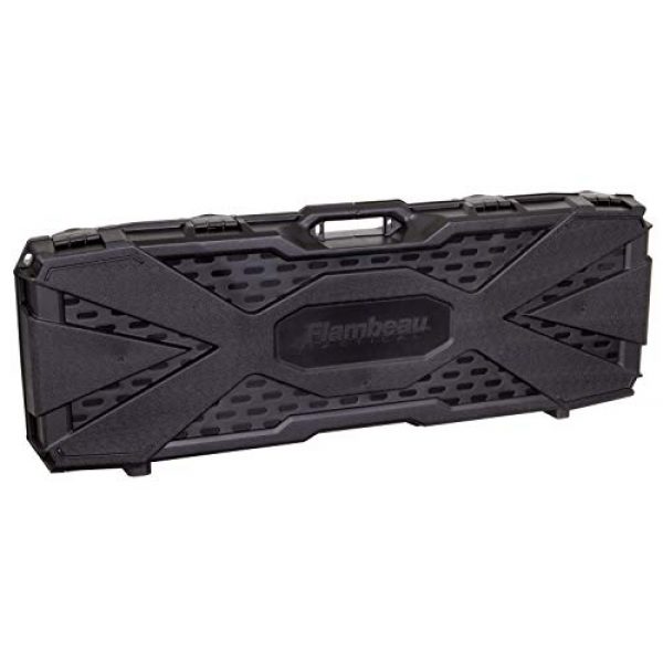 Flambeau Outdoors Rifle Case 2 Flambeau Outdoors 6500AR AR Tactical Gun Case with ZERUST - 40 x 12 x 4 in. Hard Gun Case with Zerust Magazine Pockets and Straps for Ammunition, Firearm Storage Accessory