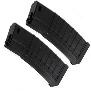 Generic Airsoft Gun Magazine 1 Airsoft Spare Parts CYMA 2pcs 150rd Plastic Waffle Mag Mid-Cap Magazine for CYMA, APS, D-Boys, JG, Golden Eagle, E&C, G&P, ICS, Classic Army, Tokyo Marui M4 M16 Series AEG Black
