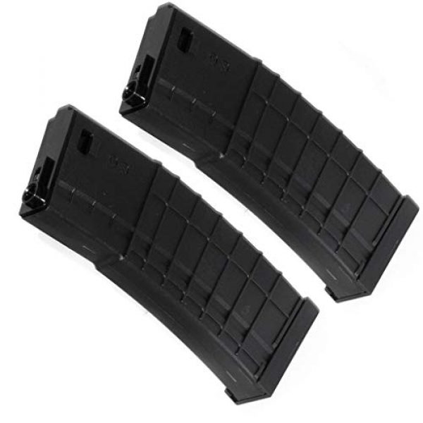 Generic Airsoft Gun Magazine 1 Airsoft Spare Parts CYMA 2pcs 150rd Plastic Waffle Mag Mid-Cap Magazine for CYMA, APS, D-Boys, JG, Golden Eagle, E&C, G&P, ICS, Classic Army, Tokyo Marui M4 M16 Series AEG Black