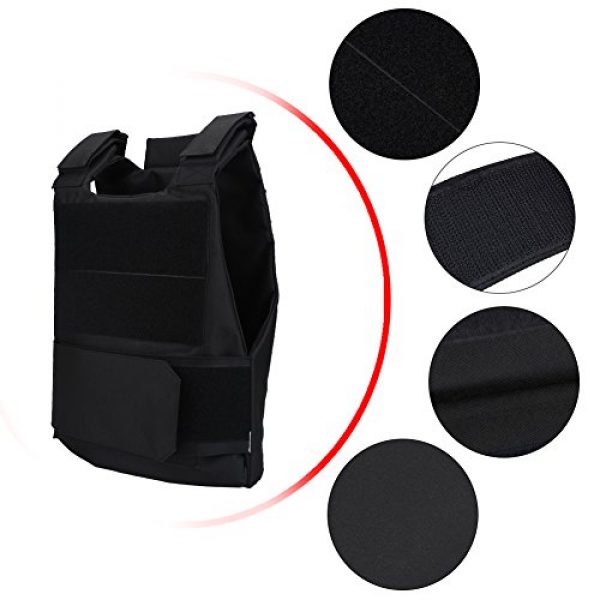 Alomejor Airsoft Tactical Vest 4 1Pc Vest Wear-Resistant Adjustable Vest Guard Waistcoat CS Field Training Protective Vest Campus Accessory