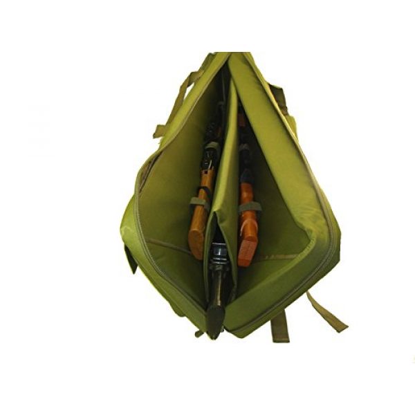 Explorer Cases Rifle Case 7 Explorer PAT3 Military Outdoor Clothing Ranger Double 3 Rifles Weapon Gun Case Padded long Tactical Carrying Military Backpack Bag with YKK Zippers with Storage MOLLE Pouches 4 Pistol Cases