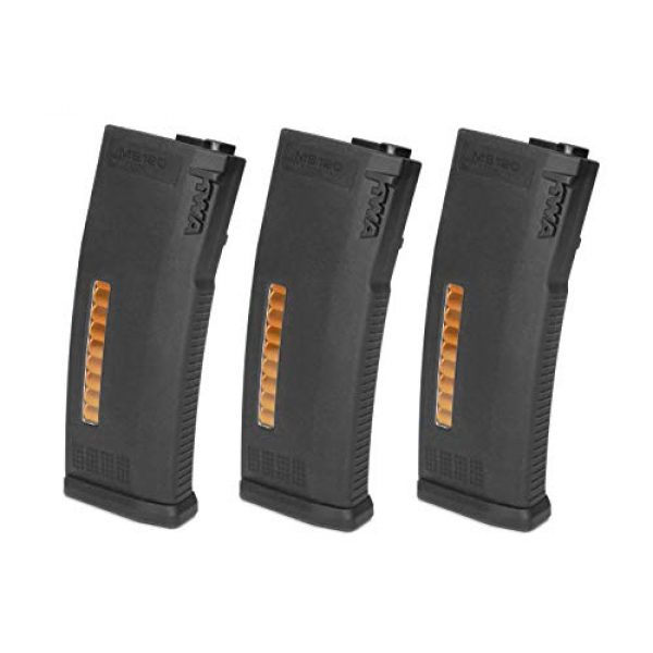 KWA Airsoft Gun Magazine 1 KWA Airsoft MS120 Magazine- Black-3pack Enhanced Polymer 120 Rounds