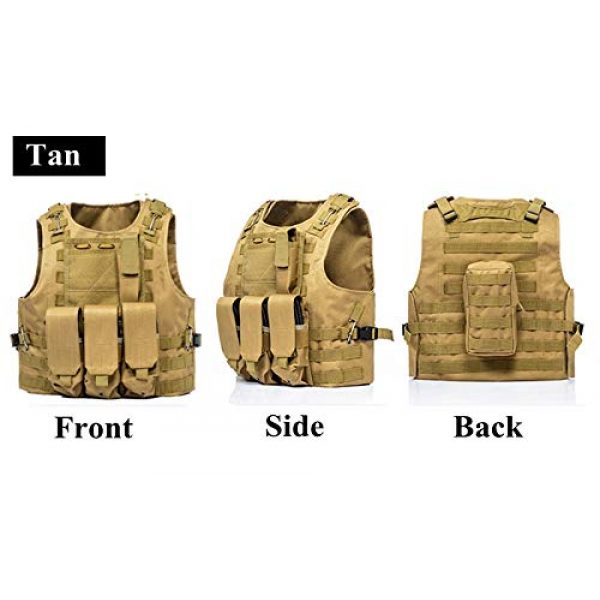 BGJ Airsoft Tactical Vest 7 BGJ Airsoft Military Shooting Vest Molle Waistcoat Armor Hunting Vest Tactical Combat Gear Wargame CS Protective Vests