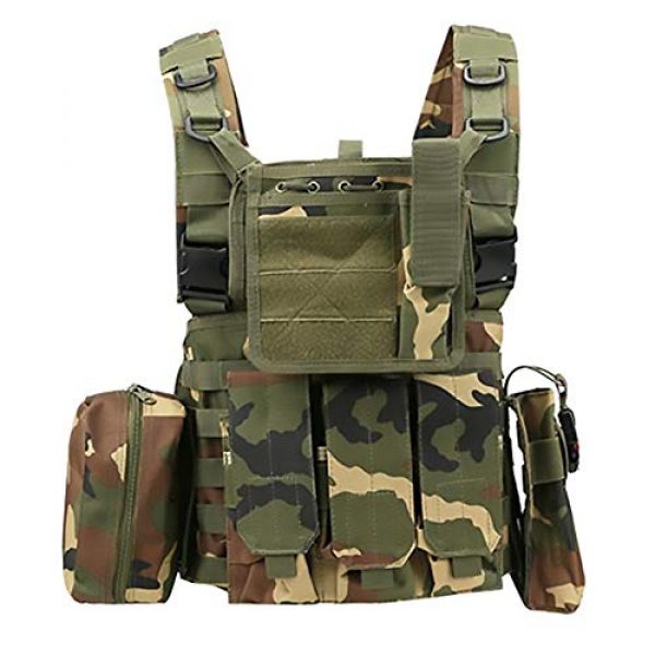 WEQ Airsoft Tactical Vest 1 WEQ Multifunctional Tactical Vest Modular Vest Reconnaissance Field CS Combat Vest (Color : #D)