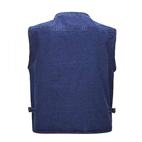 DAFREW Airsoft Tactical Vest 2 Denim Sleeveless Shirt Men's Casual Vest Fashion Photography Vest Fishing Vest (Color : Denim Color, Size : XL)