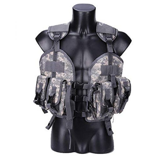 BGJ Airsoft Tactical Vest 4 Tactical Police Military Vest Wargame Sports Wear Airsoft Paintball Carrier Strike Vest with Water Bag
